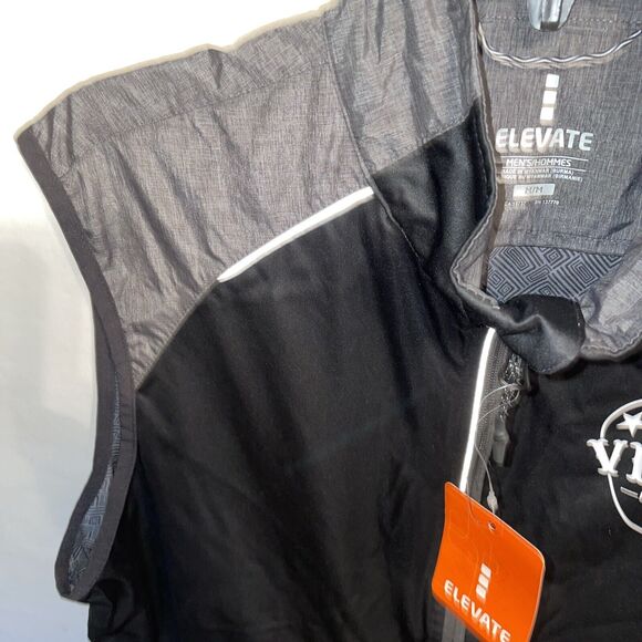 Elevate Athletic Vest Men’s Size Medium Black Gray Zip Front Pockets NWT - Picture 5 of 12